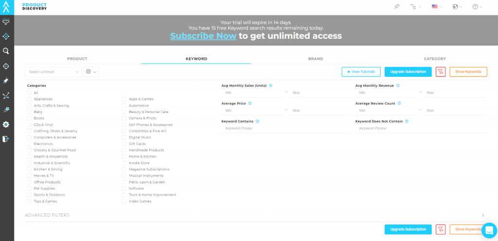 Viral Launch Product Database