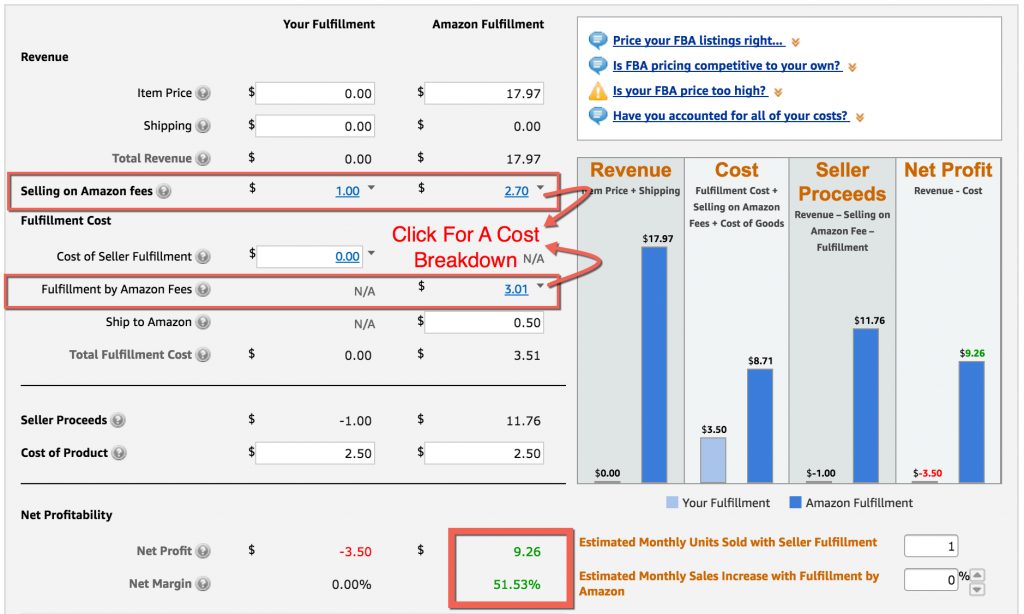 How To Use Amazon FBA Calculator