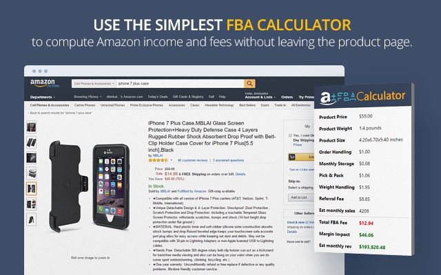 Simplest FBA Calculator