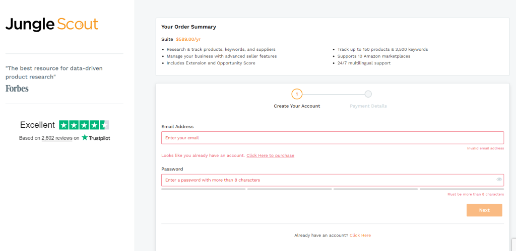 Create An Account On Jungle Scout Create An Account On Jungle Scout