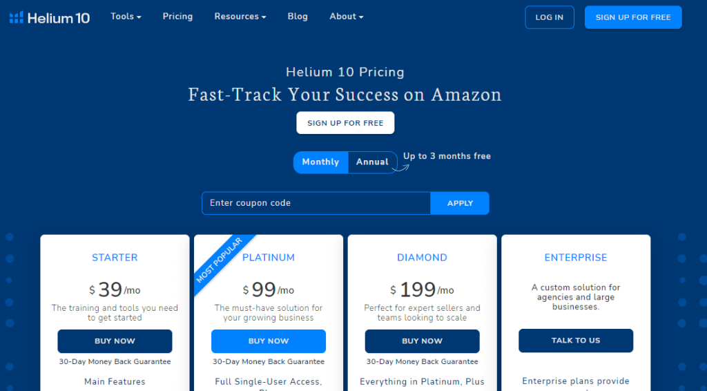 Helium 10 Pricing Helium 10 Pricing