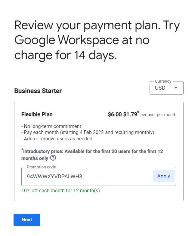 Review Your Payment Plan