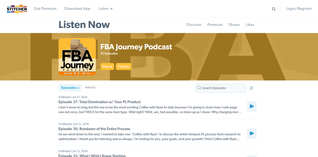 FBA Journey Podcast by R.C. Rice