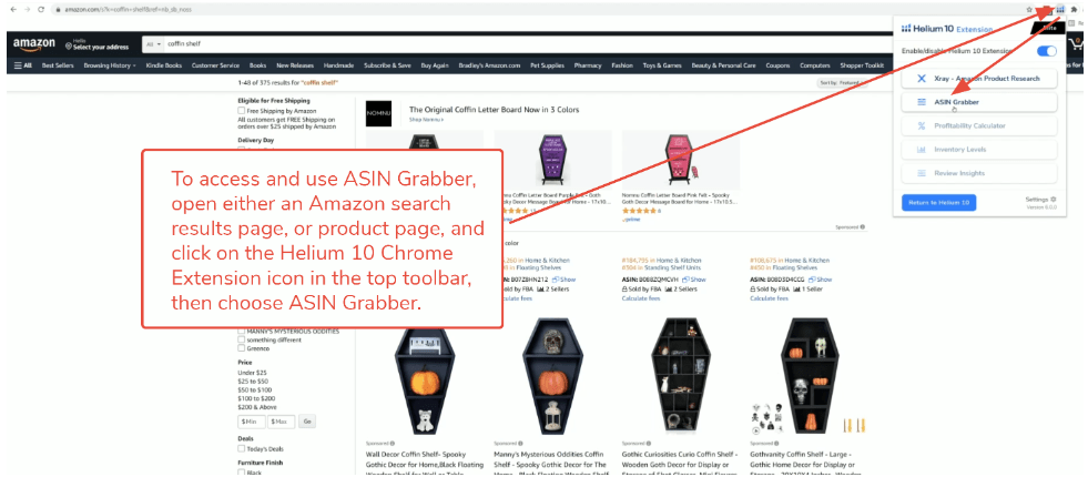 Helium 10 ASIN Grabber Helium 10 ASIN Grabber