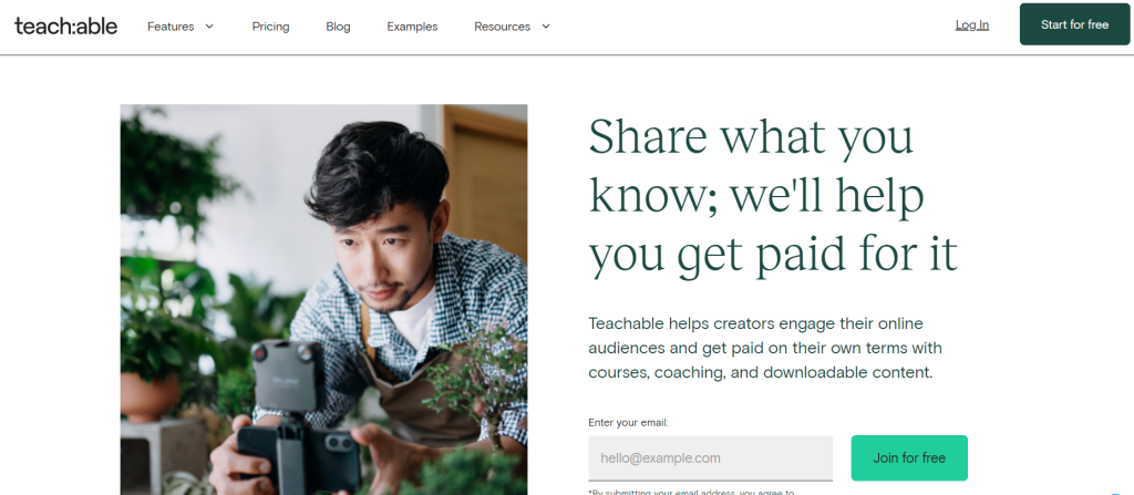 Teachable Homepage