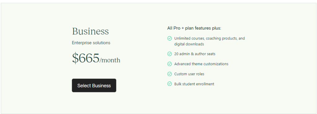 Teachable Pricing plan
